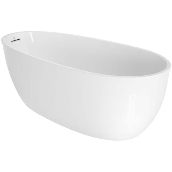 Jacuzzi Signature 60" Free Standing Acrylic Soaking Tub with Bed Bath